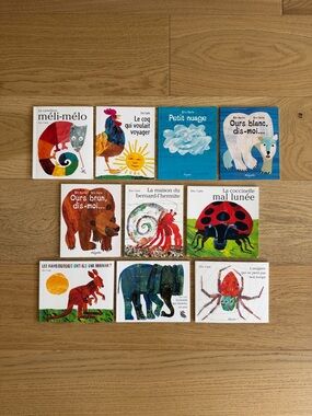 Set of 11 Eric Carle Paperback Books French Versions